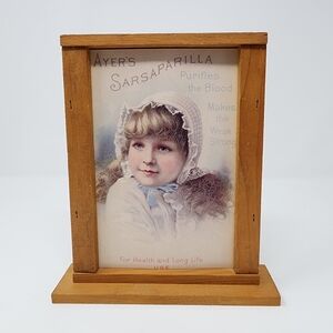 Ayer's Sarsaparilla Vintage Advertisement Decor in Wood Frame